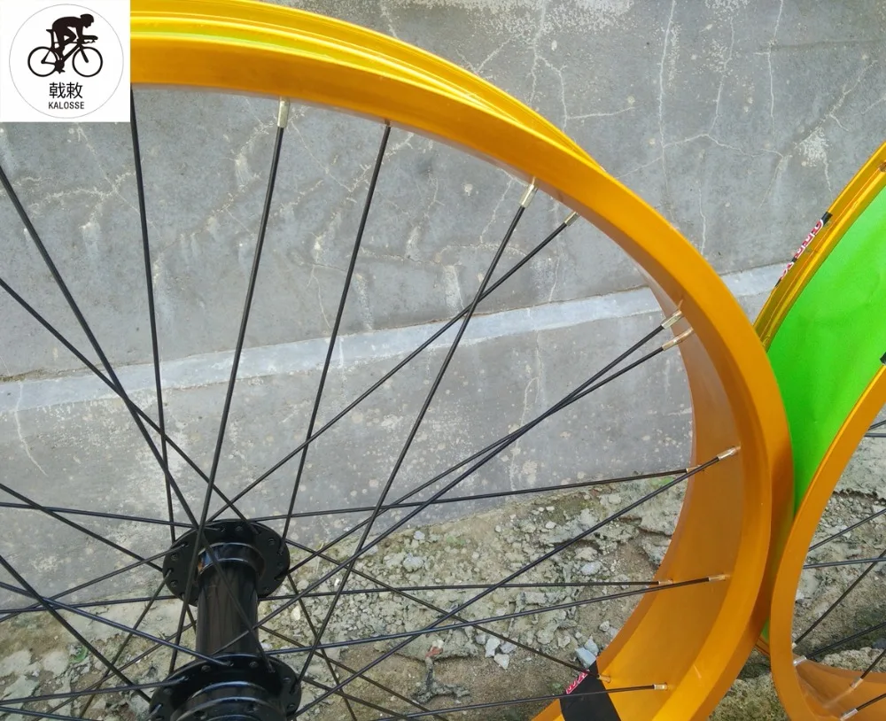 Kalosse DIY barve 26*4.0 pnevmatike 36H Maščobe kolo kolesa 2 ležaji Sneg izposoja wheel135/190mm pesta kolesa deli