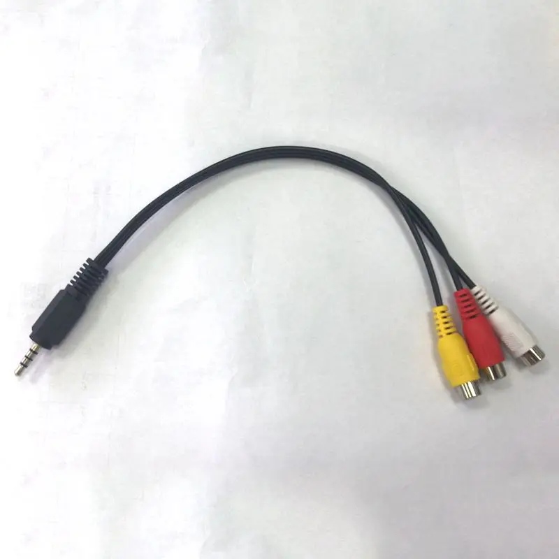 2,5 mm Mini AV Moški 3RCA Ženski M/F Audio Video Kabel Stereo Jack Adapter Kabel