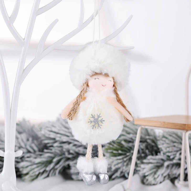 3Pcs Novo Leto Darilo Ljubek Angel Lutka Božič Drevo Ornament Noel Dekor Vesel Božič Okraski za Dom Otrok Darilo-Snežinka