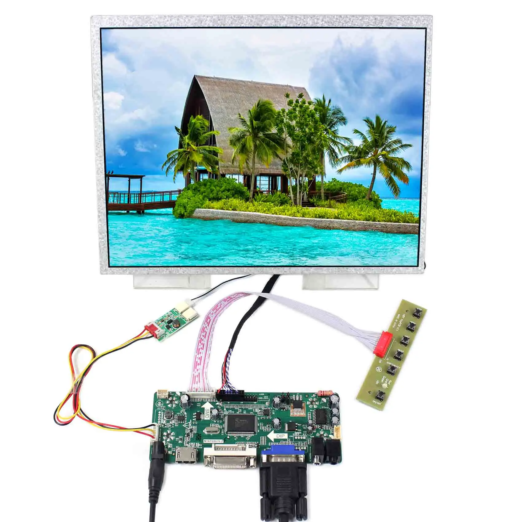 HD MI VGA DVI LCD Controller Board M. NT68676 delo z 12.1 palca VS121T-001A LCD Zaslon 1024 x 768
