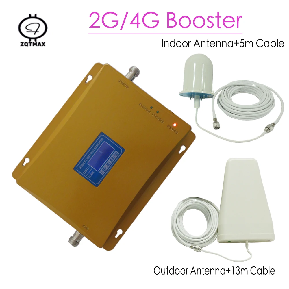 ZQTMAX 2g 3g 850MHz mobilnega signala booster CDMA 850 DCS 1800 repater 4G LTE mobilnega signala ojačevalnika pasu 5 band3 + LDPA Antena
