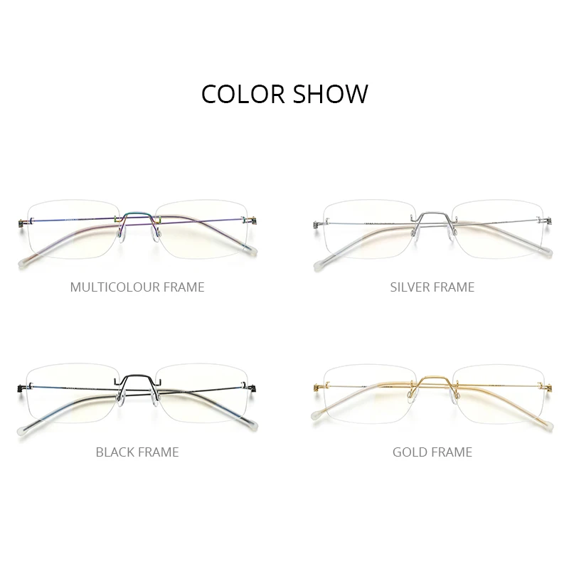 FONEX Titanove Zlitine Očala Okvir Moških 2021 Nove Ženske Rimless Recept Očala Optični korejski Brezvijačno Očala F1002