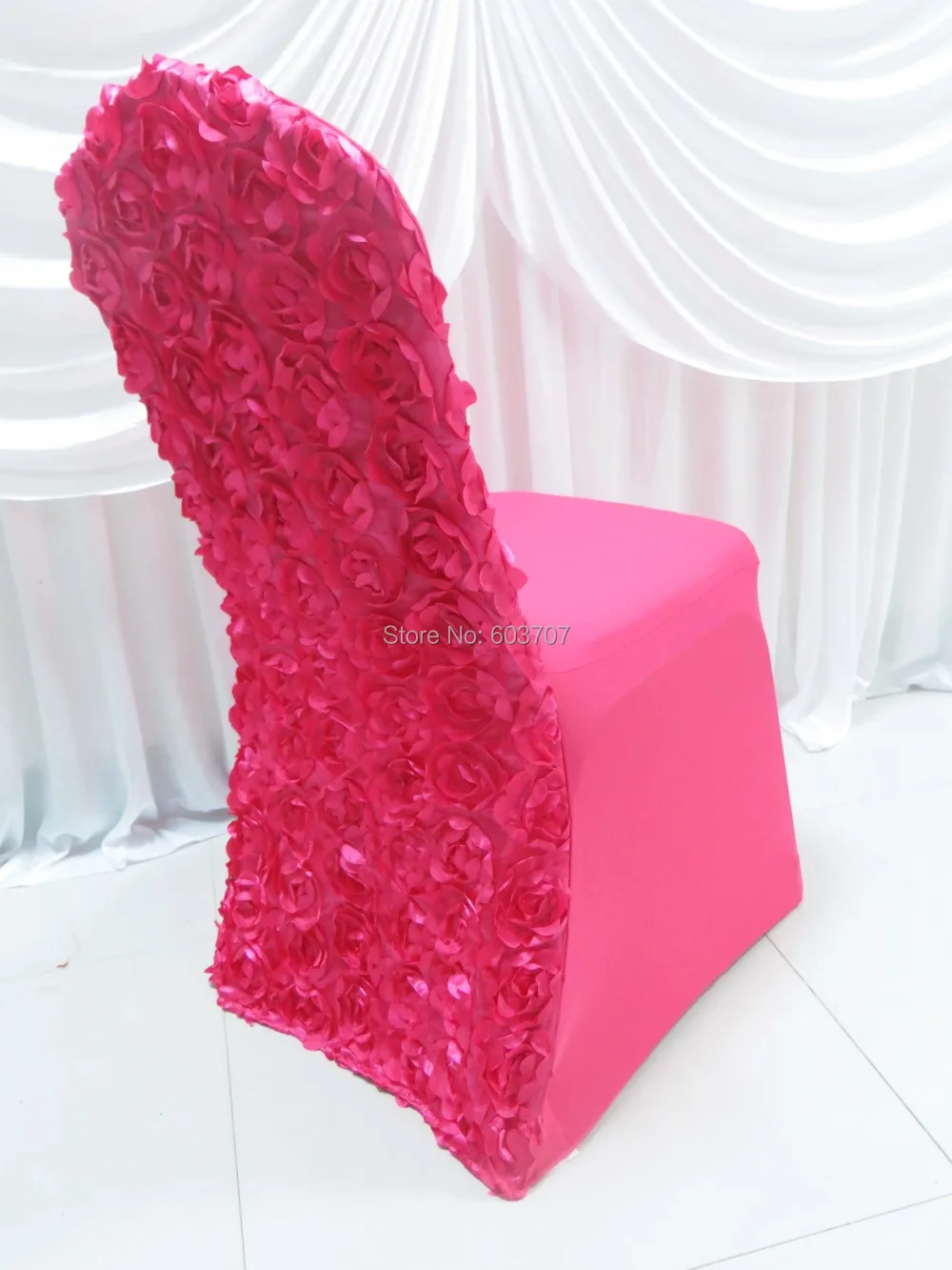 20 Kosov, Brezplačna Dostava spandex stretch lycra stol pokrijemo s 3D saten rosette cvet nazaj