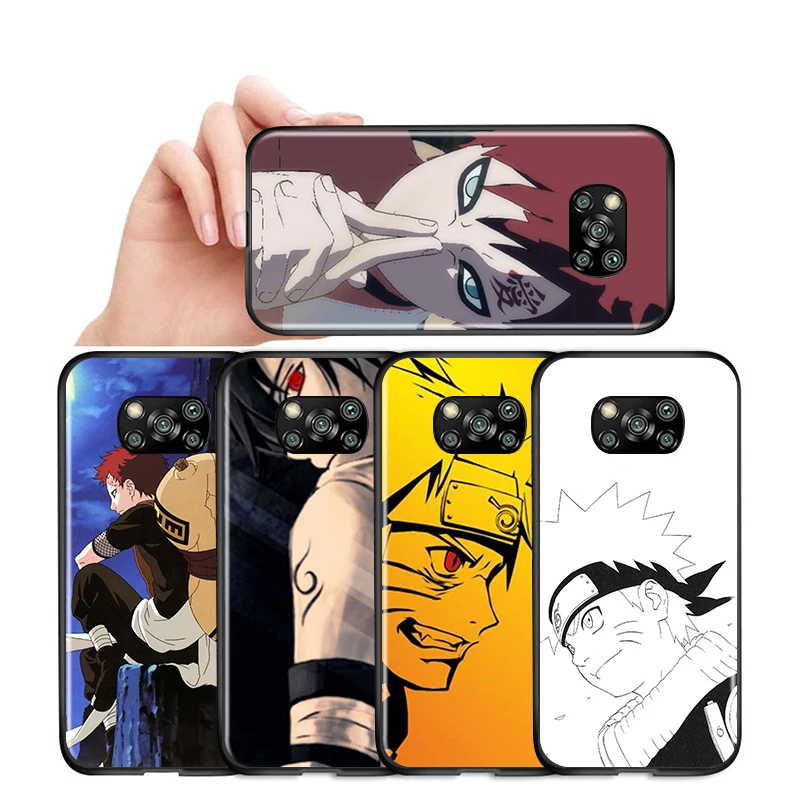 Črna TPU Mehki Silikonski Pokrov Naruto Gaara In sasuke za Xiaomi Mi Opomba 10T 10 Ultra 9T 9 8 Pro Lite SE 5G Primeru Telefon