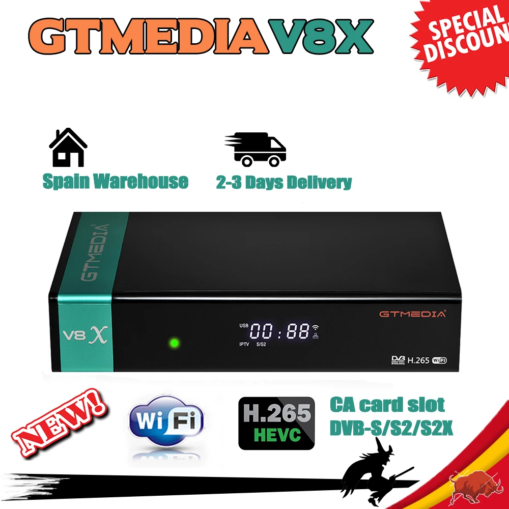 GTMedia V8X Satelitski Sprejemnik Vgrajen WiFi Podporo ACM Full HD DVB-S2/S2X posodobitev V8 NOVA V9 SUPER Sprejemnik Dekoder