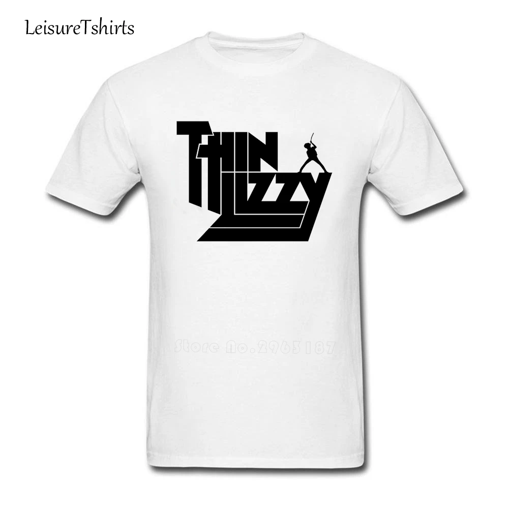 Thin Lizzy Majica S Kratkimi Rokavi Moški Poletje Krog Vratu Graphic Tee Thin Lizzy Moški Zadnji Veliki Vrh Priljubljenih Normalno Svoboden Oče Tee Majica