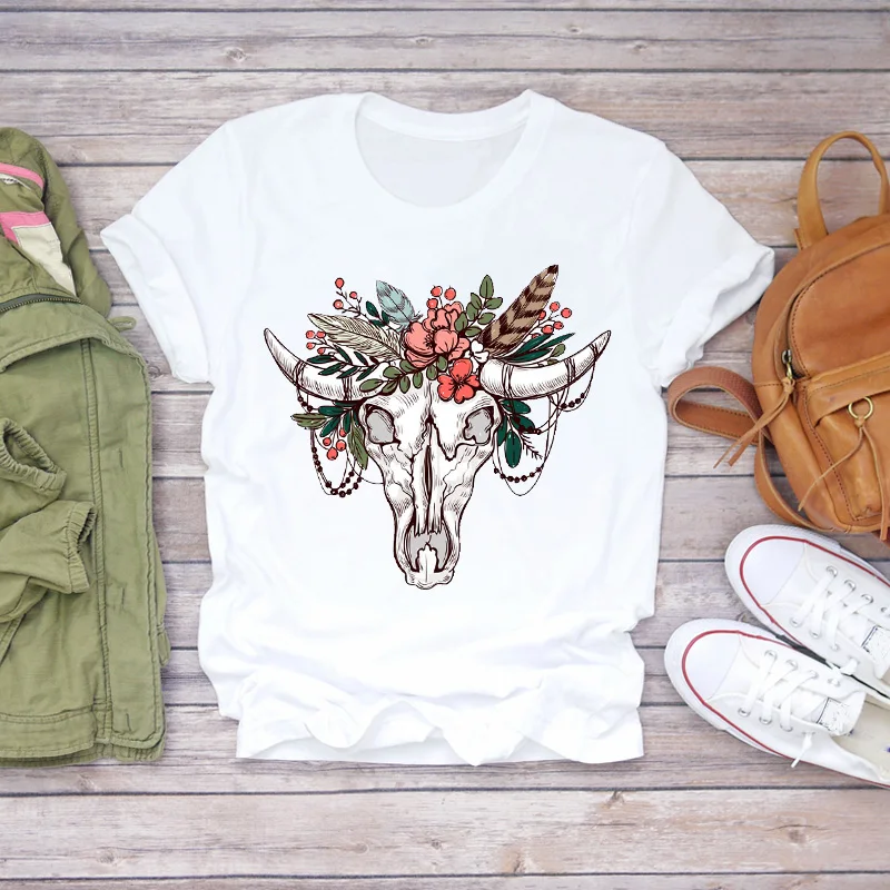 Ženska T-majice Cvet 90. letih Cvetlični Moda Risanka Jelena Božič Dame, Gospe Ženske Tiskanja Vrh Dame T Grafični Ženski Tee T-Shirt
