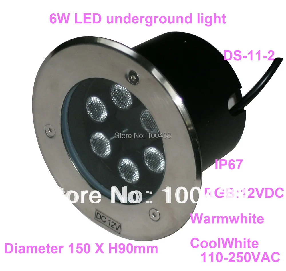 Krog,velika moč,dobra kvaliteta IP67 6W LED pod zemljo, luči, led inground luči,LED pot svetlobe,110-250VAC,DS-11-2