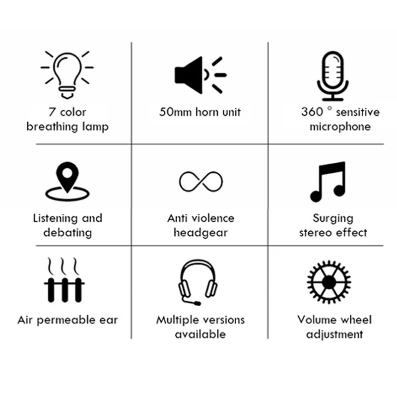 Igralec Slušalke Gaming Slušalke z Mikrofonom Prostorski Zvok, Stereo USB Pisane Luči Žične Slušalke za Prenosni RAČUNALNIK