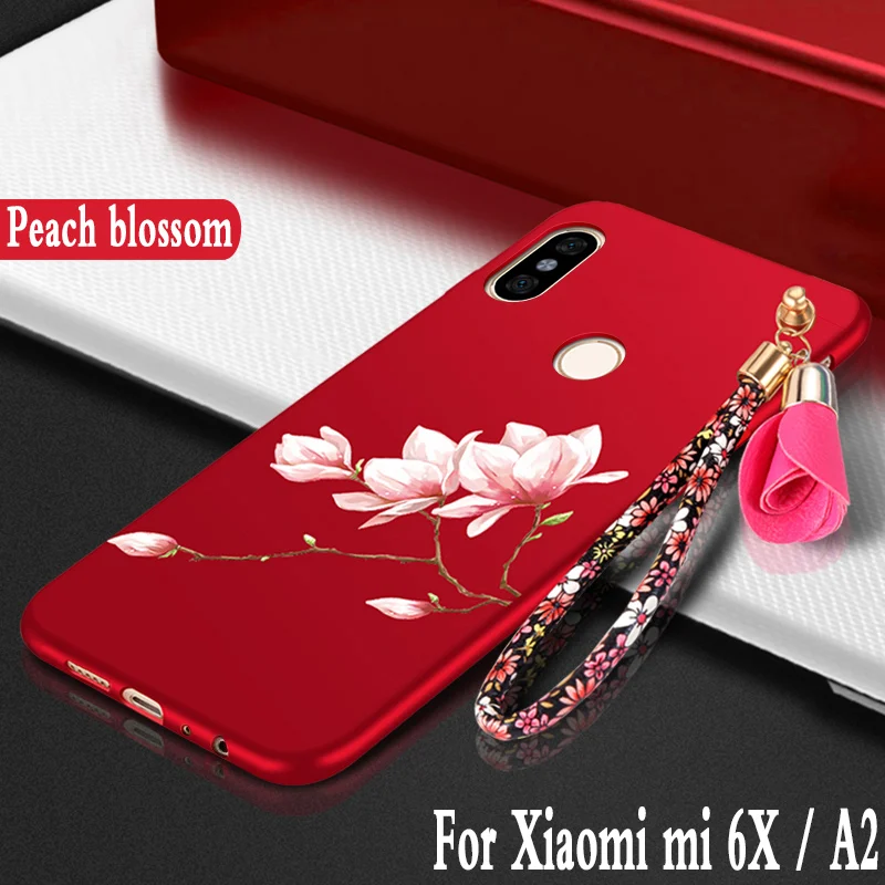 Za Xiaomi mi 6X primeru silikonski luksuzni 3D Cvetje fundas zaščitnik mobilni telefon vrečko Za xiaomi mi 6X Kritje xiaomi mi a2 primeru TPU