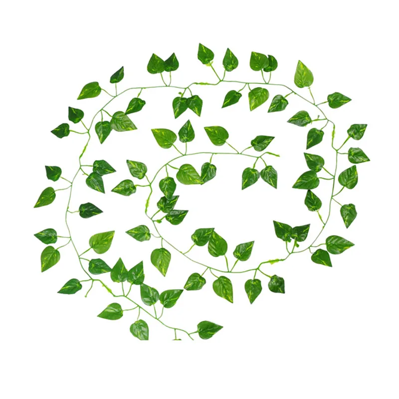 2M Dolgo Umetne Rastline Zeleni Bršljan Listje Umetno Vinske Trte Ponaredek Parthenocissus Listje odide od Doma Poročno Dekoracijo Bar
