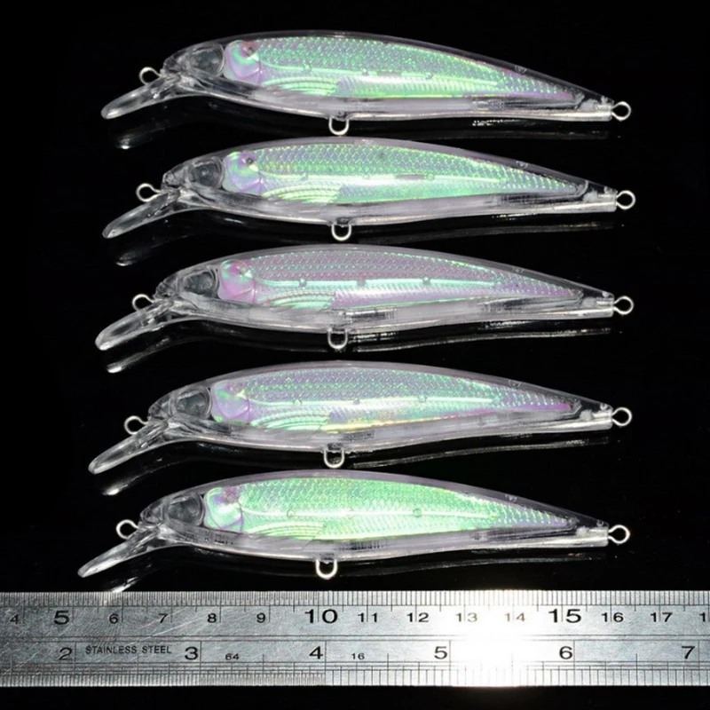 10Pcs Pregleden Vabe Prazen Trdi Vabe 3D Unpainted Fishing Lure Organov 11 cm 11.73 G