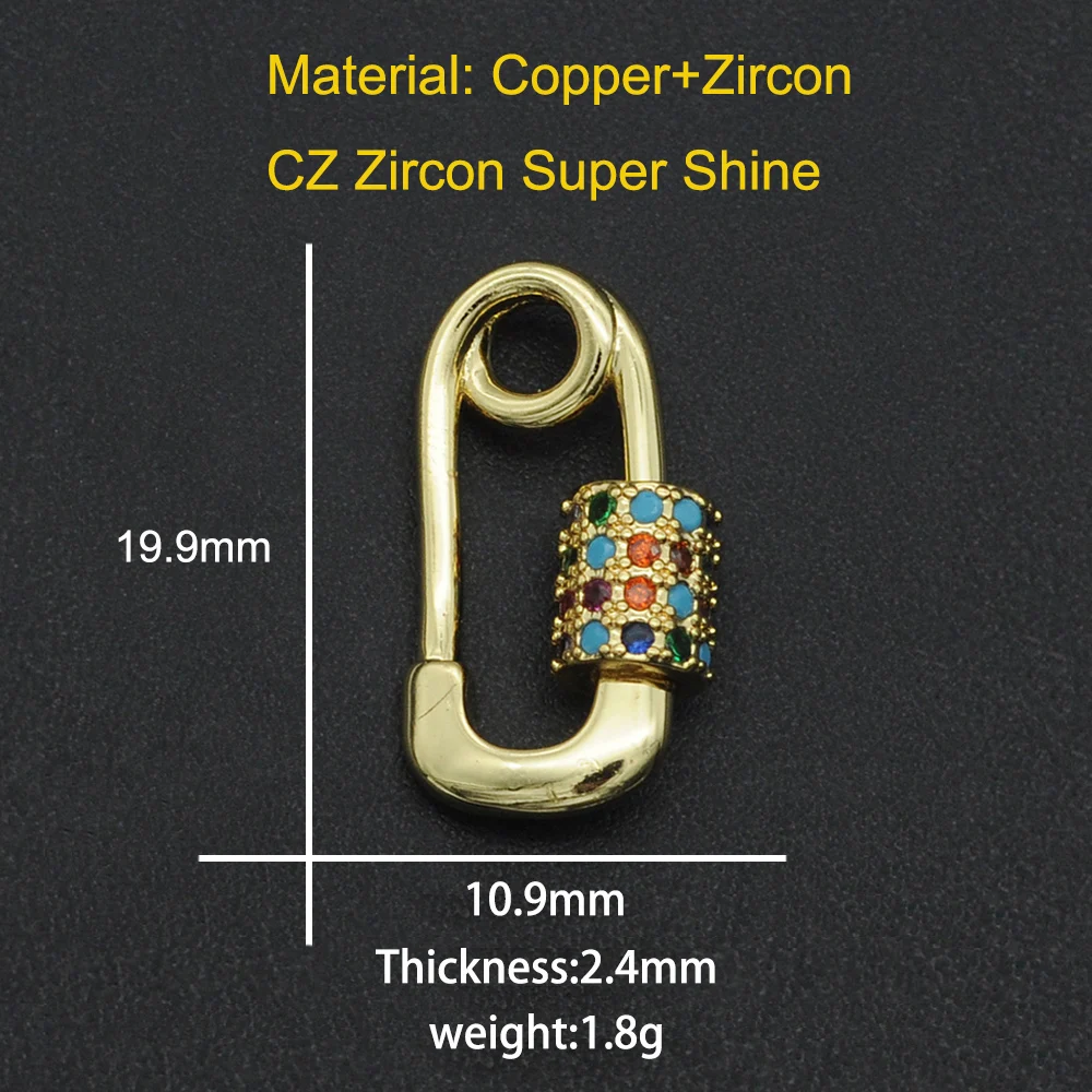 20x11mm CZ Cirkon DIY Nakit Pin Zaponko Priključki Čar Debelo Tovarne Prodajo Večino Bi Popusti za OEM-je Naročilo Sprejeto