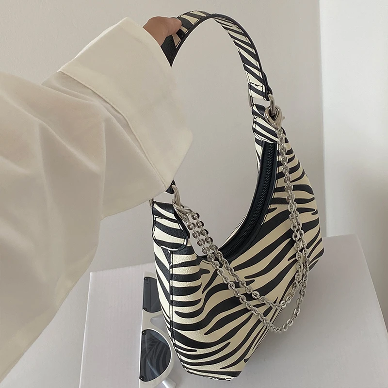 2020 Retro Zebra Vzorec Pazduho Vrečko francoski Torba Prenosni Dame Vrečko Moda Priložnostne Ženske Torbici in Torbice Sac Glavni