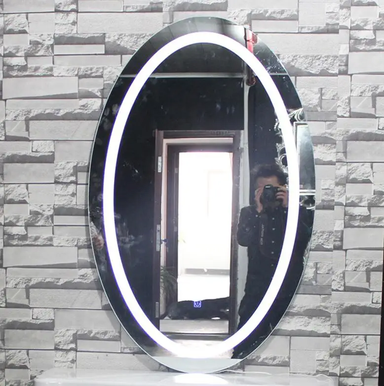 Guling brivnica frizerski salon s popolno telo ogledalo lasje ogledalo stenske LED pravokotne ogledalo