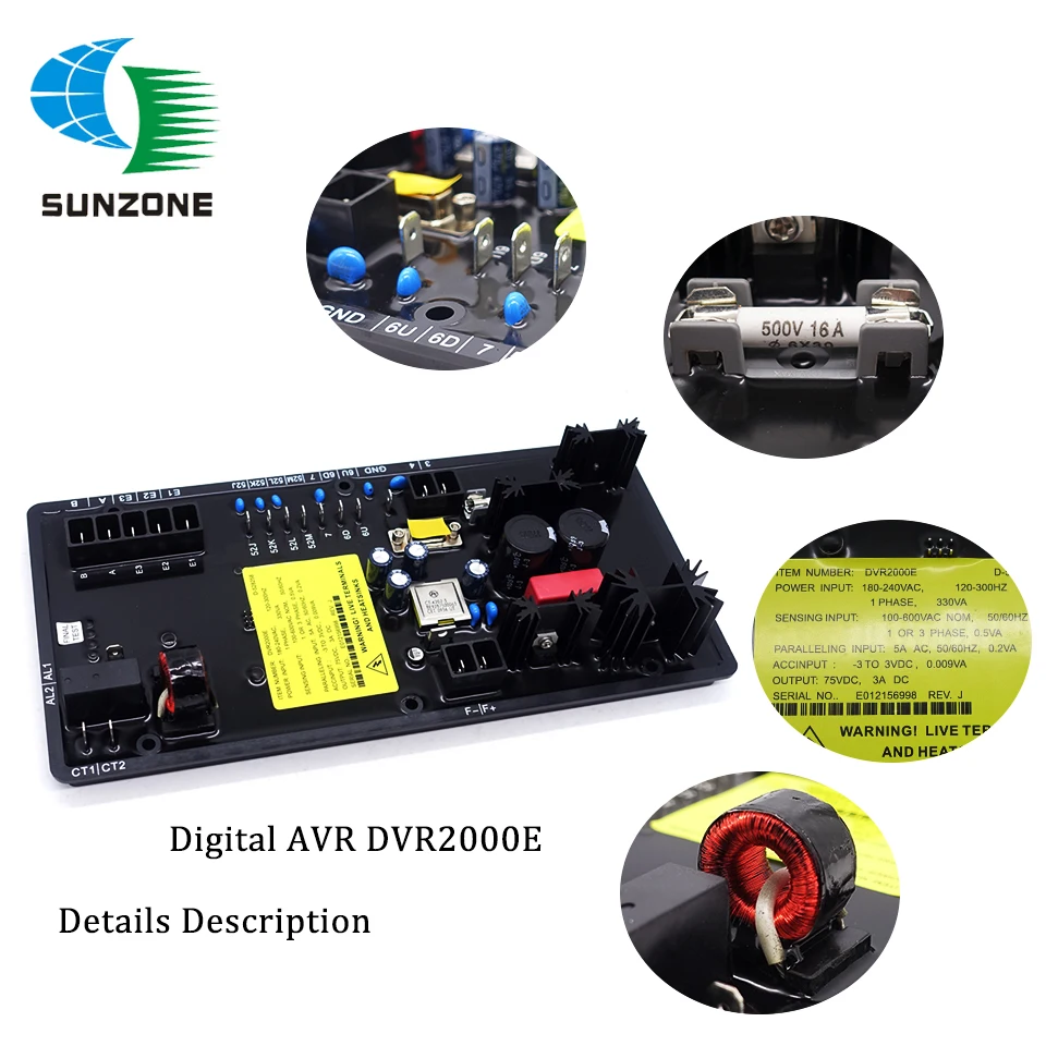 DVR 2000E AVR Generator Regulator Napetosti DVR2000E Alternator Generator Deli