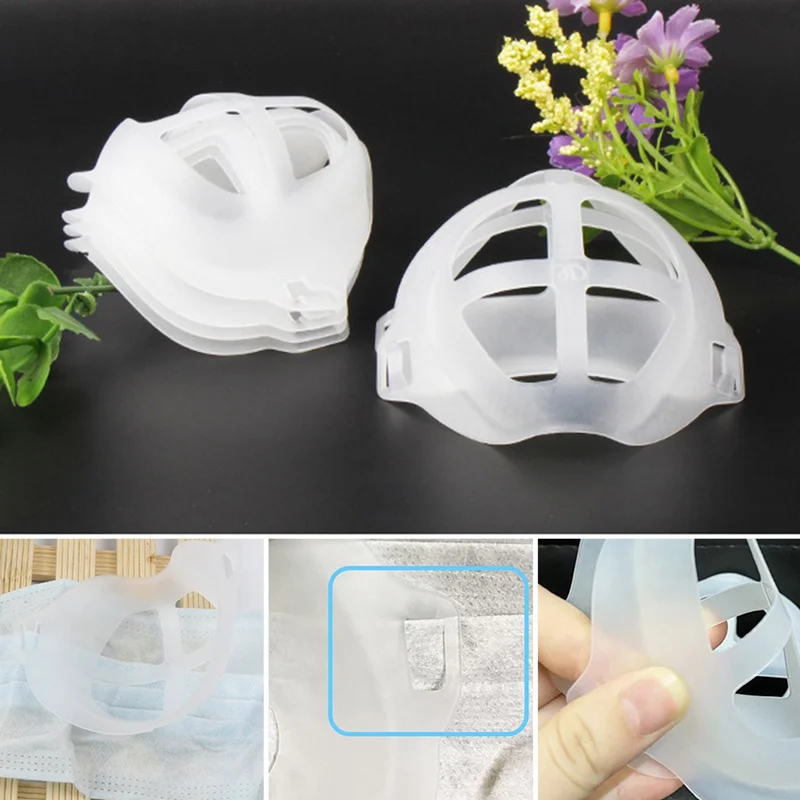 5pcs 3D Dihanje Ventil Usta Masko za Podporo Dihanju Pomagajo Masko Notranje Blazine Nosilec Živilske kakovosti PE Masko Imetnik