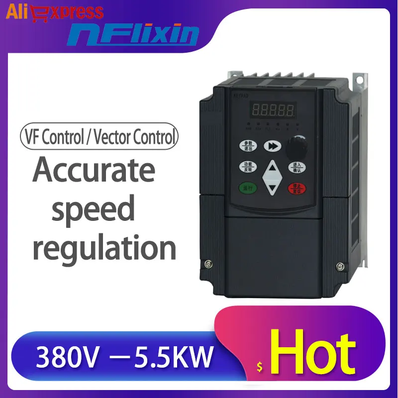 Visoka kakovost vector control spremenljivo frekvenco pogon vfd inverter 2.2 kw 4kw 5,5 kw 380v 50 60Hz 400Hz brezplačna dostava