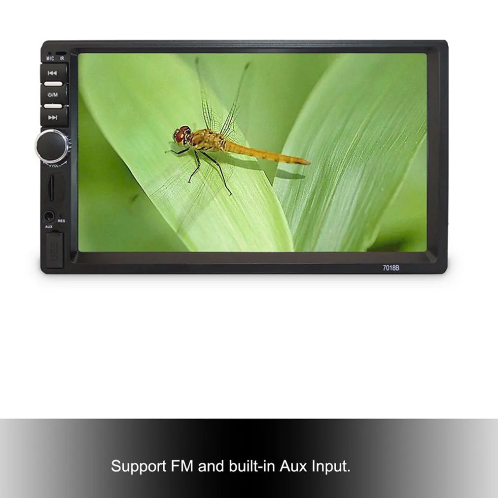 Avtoradio 7-palca Velik Zaslon z Stereo Fm-Radio, Bluetooth Mp5 Predvajalnik Pogled od Zadaj Kamero 7018b