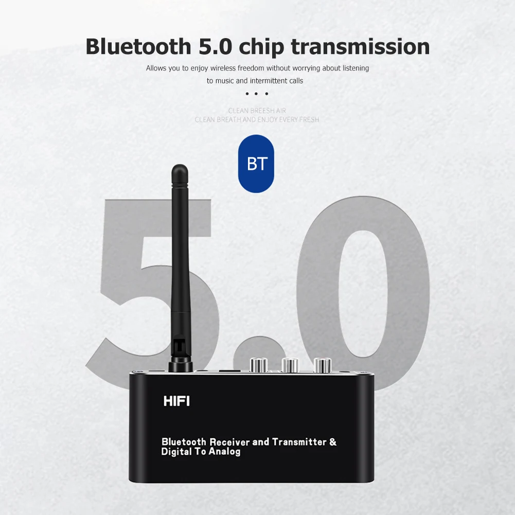 D09 Bluetooth 5.0 Sprejemnik Oddajnik Ključ Digitalni Optični Koaksialni Toslink v Analogni Brezžični Audio Converter Adapter