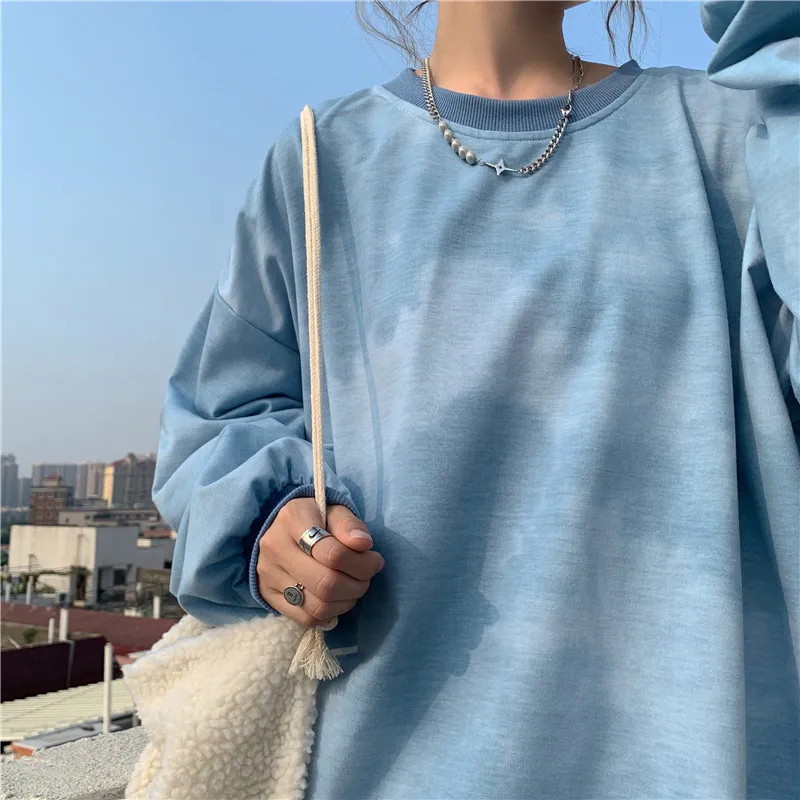 2020 Pomlad Jesen Majica Tie Dye Ženska Oblačila Teen Ulica Harajuku Hip Hop Pastelnih za Ženske Tiskanje Ohlapen pulover s kapuco za Prosti čas