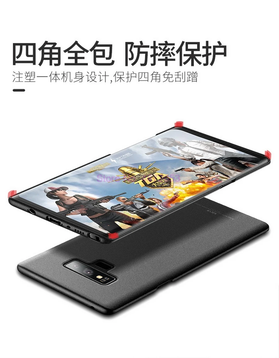 100 kozarcev Ultra-slim Mat Ohišje za Samsung Galaxy Note 9 Kritje Luksuzni Fit Premium Udarce Odporno na Praske, Združljiv