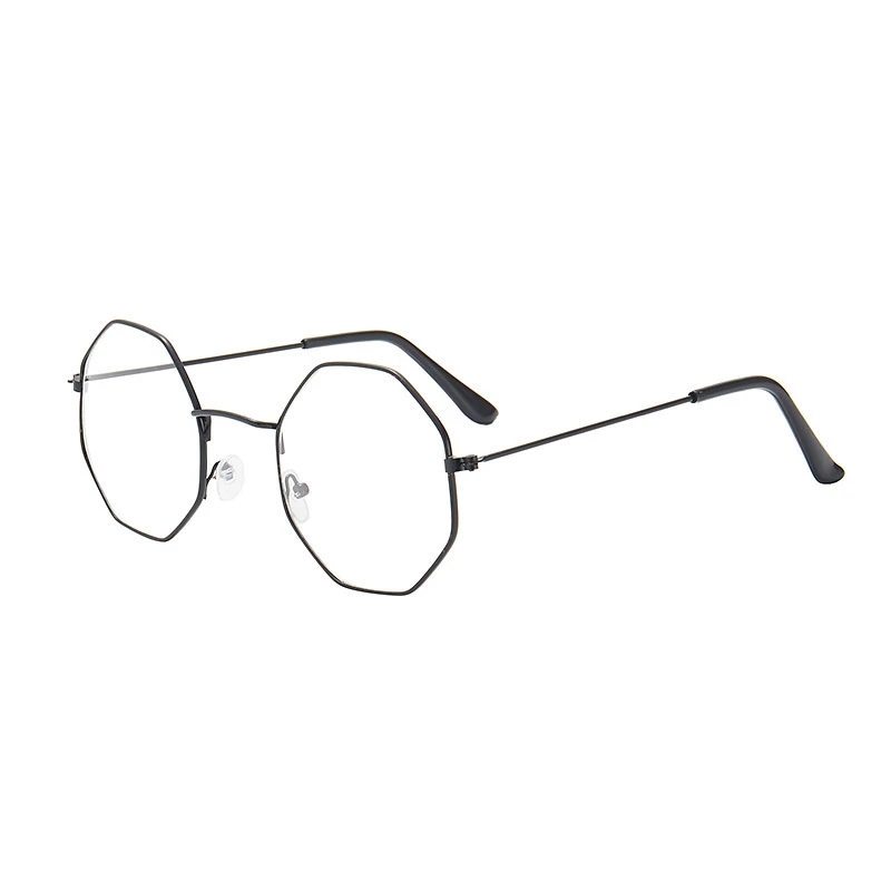 Nove Ustvarjalne Unisex Sončna Očala Retro Poligon Kovinski Anti Modra Svetloba Pregleden Spektakel Optični Oči Očala Okvirji