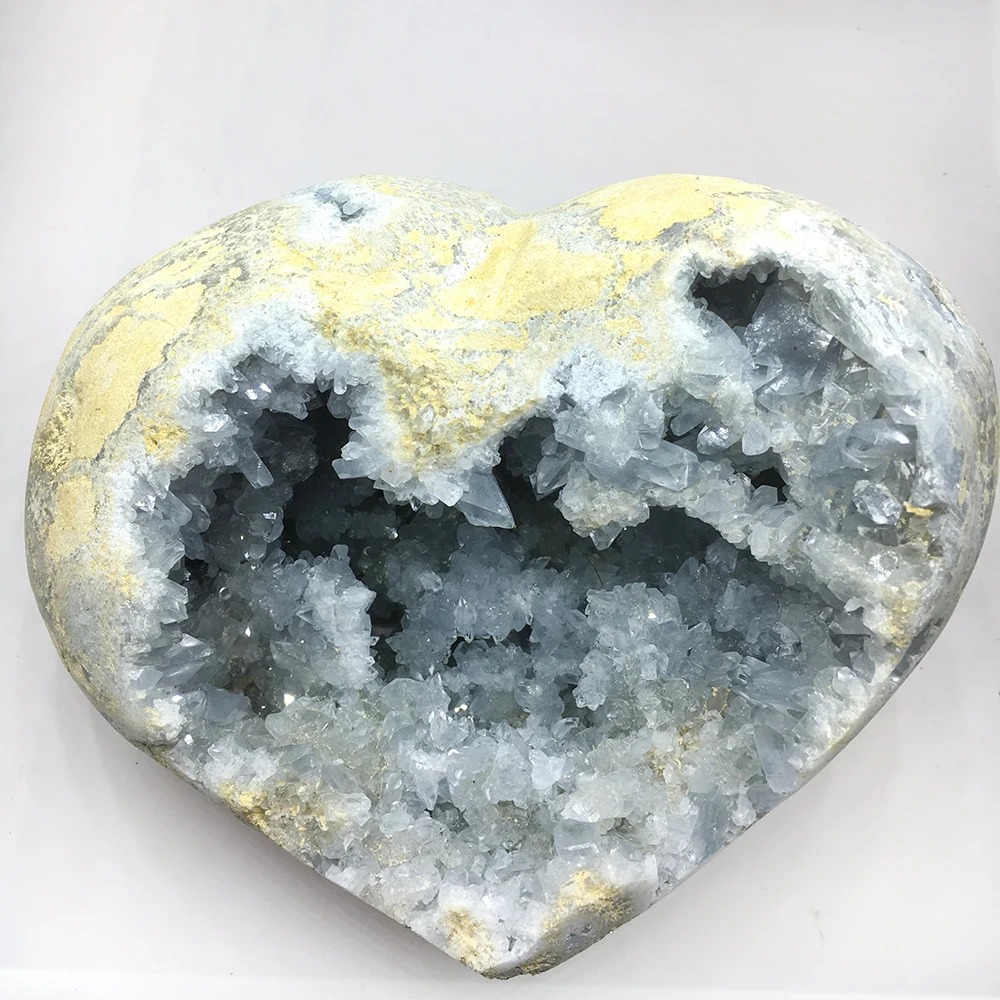 4100g Velik obseg Naravnih Kianit Geode Srce Quartz Drusy Gruče Mineralnih Vzorcu, Energetsko Celjenje Kristalni Kamen Doma Dekoracijo