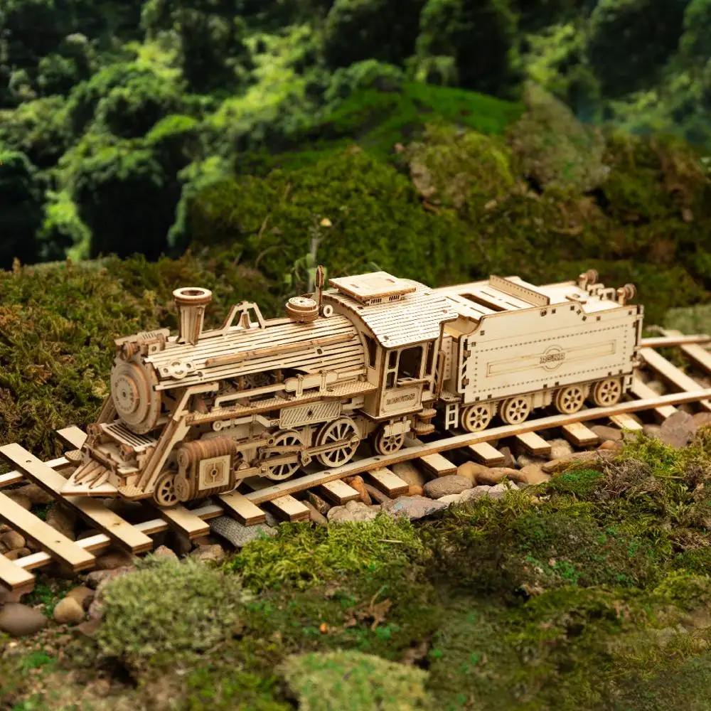 308Pcs/Set Otroci Izobraževalne Igrače, Ustvarjalne DIY Premično 3D Prime muzejski Vlak Lesene Puzzle Igra Zbiranja Igrač Darilo za Otroke