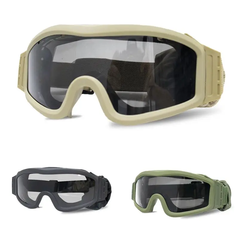 Vojaške Očala, sončna Očala, Airsoft Taktično Varnost Očala Šport Lov Streljanje sončna Očala 3 Objektiv CS Wargame Googles