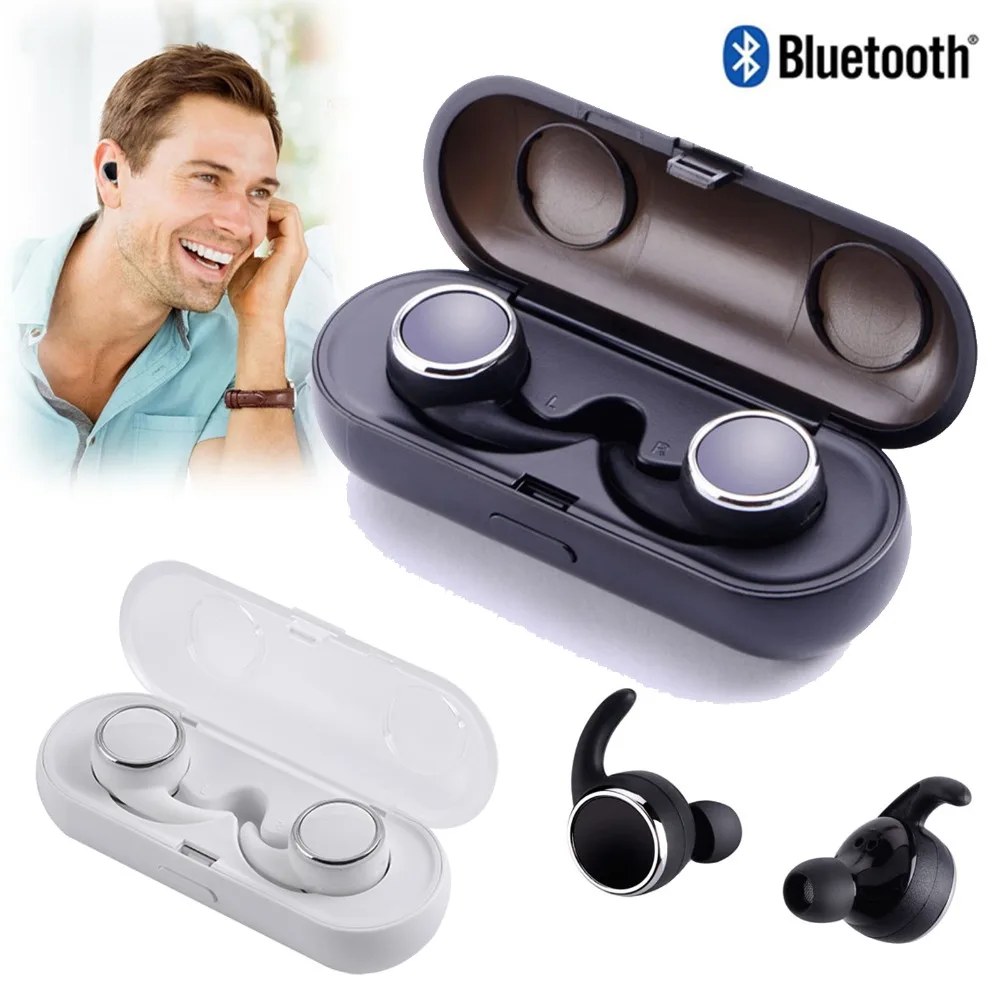 Nove Stereo Dvojčka Slušalke Brezžične Bluetooth V4.2 V Uho Mini Slušalka Slušalke S Polnjenjem Primeru Za Mobilnikov iPhone Samsung