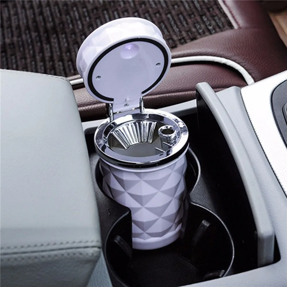 Luksuzni Avto, dodatna Oprema LED Luči Avtomobila Pepelnik Univerzalno Cigaret Valj Imetnika Avto Styling Mini Carro Cinzeiro