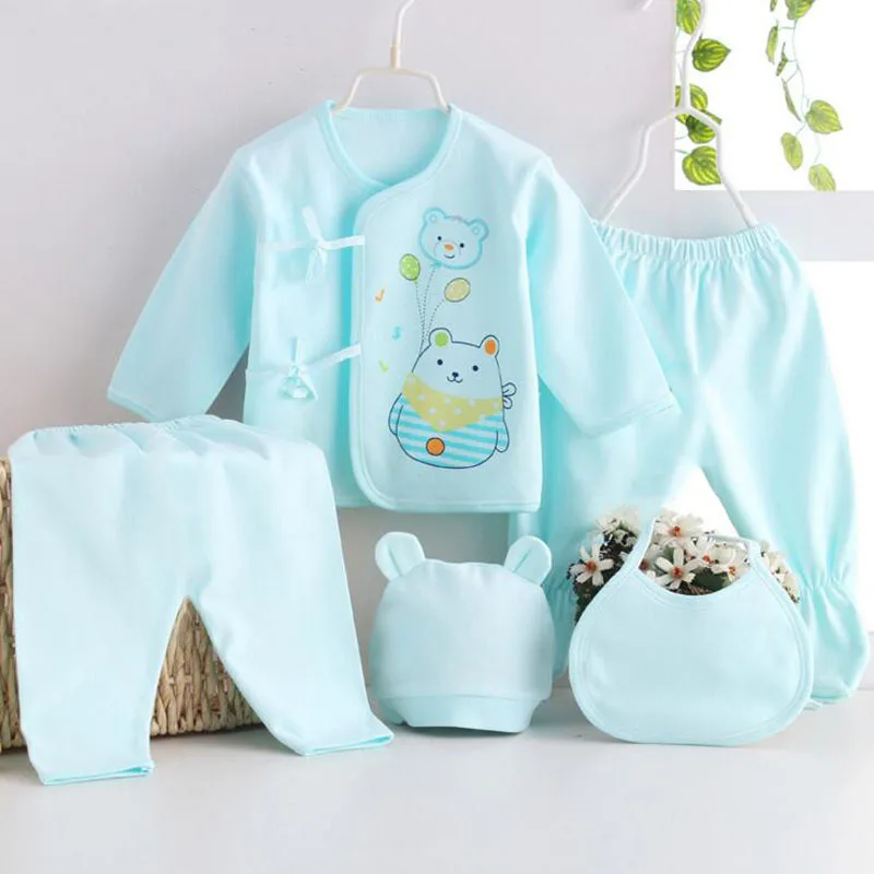 Dobra kakovost za Malčke baby sklopov (5pcs/set) mehko Novorojenčka oblačila, ki bombaž otroci moda fant in dekle obleko