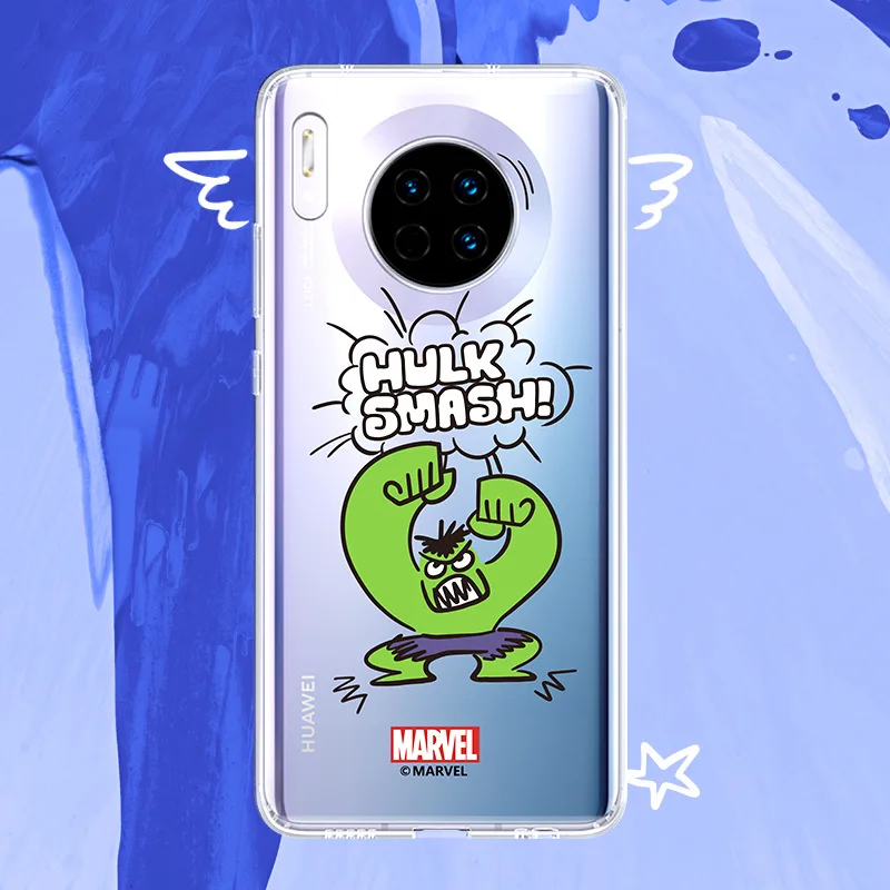 Marvel za Huawei Mate30 primeru mobilni Telefon polni paket, silikonski anti - padec Hulk, Iron Man, mobilni telefon mehko primeru