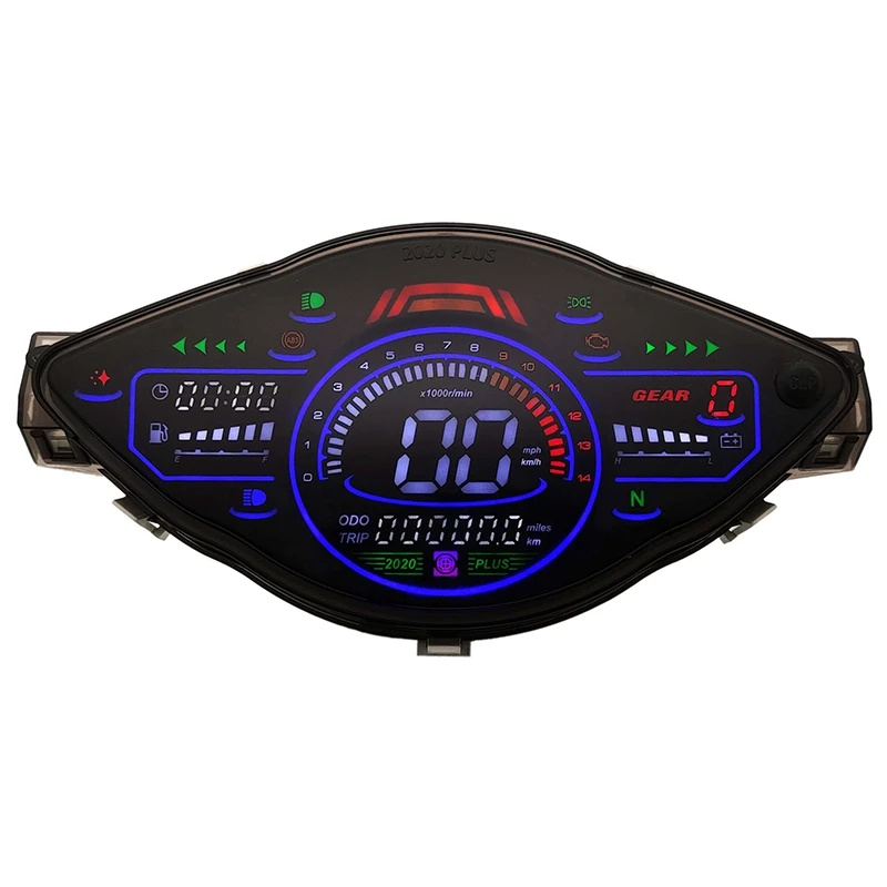 Univerzalno motorno kolo LCD Digitalni merilnik Hitrosti Odemeter Meter merilnik vrtljajev Merilnik za 1,2,4 Jeklenke Meter