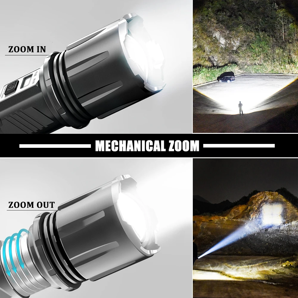 Močna LED Svetilka MTG2 Lučka Noge Taktično Svetilko Super Svetla USB Polnilne Stepless Zatemnitev Lov Lučka Zoom Luč