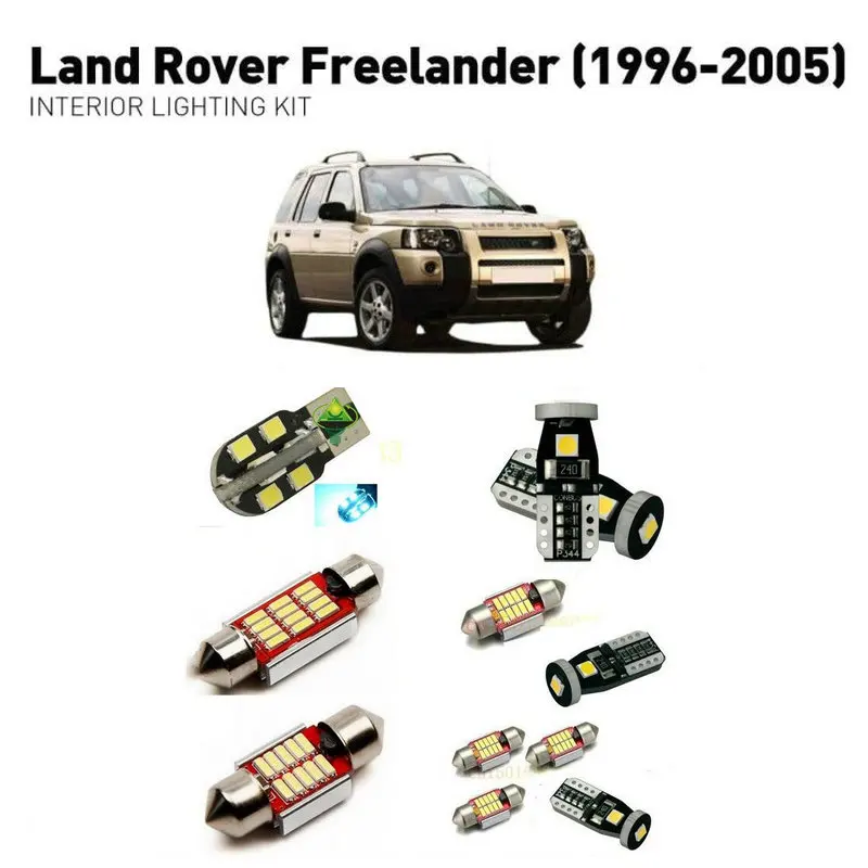 Led notranja osvetlitev Za Land Rover rover freelander leti 1996-2005 13pc Led Luči Za Avtomobile razsvetljave, komplet avtomobilske žarnice Canbus