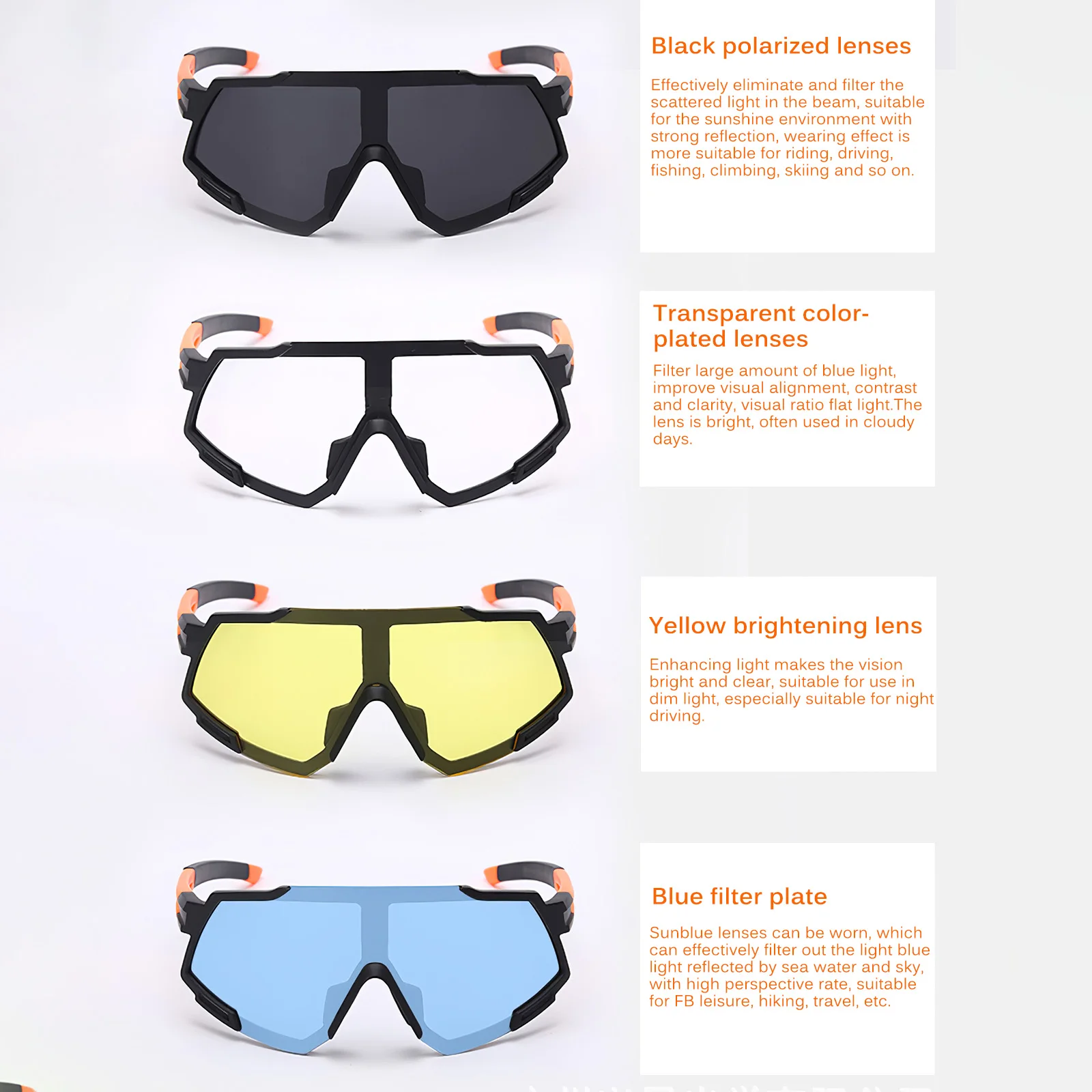 Polarizirana Kolesarjenje Sončna Očala Kolo MTB Cestna Kolesarska Očala Ženske Moški Prostem Športna očala z izmenljivimi objektivi
