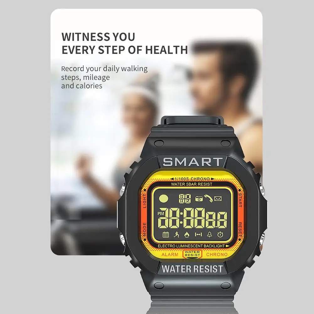 EX16T Bluetooth Smart Watch Daljinski upravljalnik Pedometer IP67 Nepremočljiva ročno uro Kratko Sporočilo, Opomnik Sinhronizirajo Pametni telefon