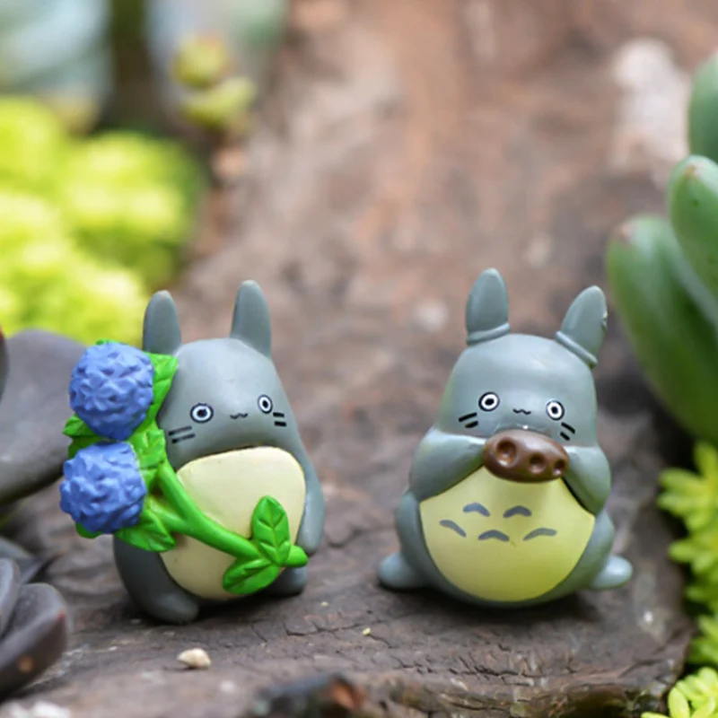 4 kos Totoro Pravljice Miniaturni Vrt Dekor Figurice Terarija Kipi Okraski 2018