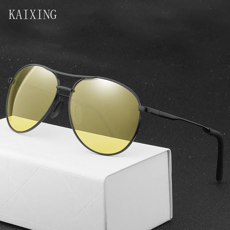 KAIXING Classic Moške Polarizirana sončna Očala Ženske Znane blagovne Znamke Pilot Smart Photochromic Dnevno in Nočno Vizijo Očala za Vožnjo