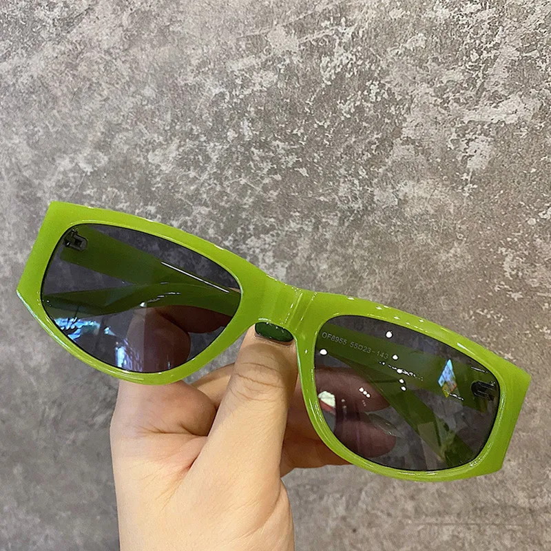 Zelena Kvadratnih Sončna Očala Ženske Luksuzni Hip Pop Moških Sončna Očala Ženski Odtenki Punk Očala