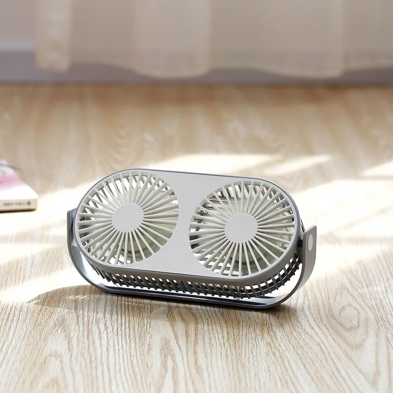 Prenosni Mini Aromaterapija Fan 360 Nastavljiv USB Office Namizni Ventilator 10 Rezila 3 Hitrosti Dvojno Glavo Mini Namizni Ventilator Za Dom