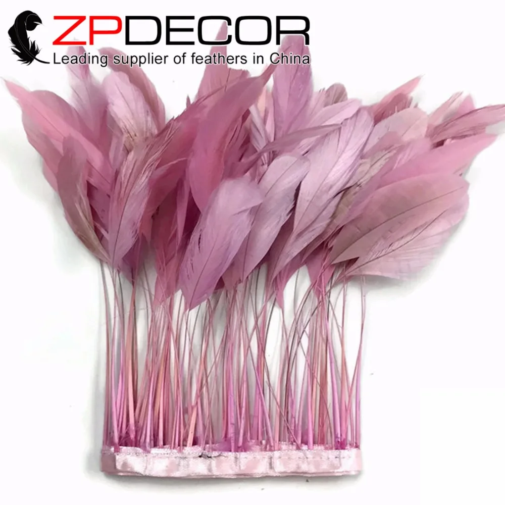 ZPDECOR Tovarne masovno Prodajo 8-10palčni(20-25 cm) 10yards/veliko Lepih Dobre Kakovosti Roza Izloča Coque Repnega Perja, Trim