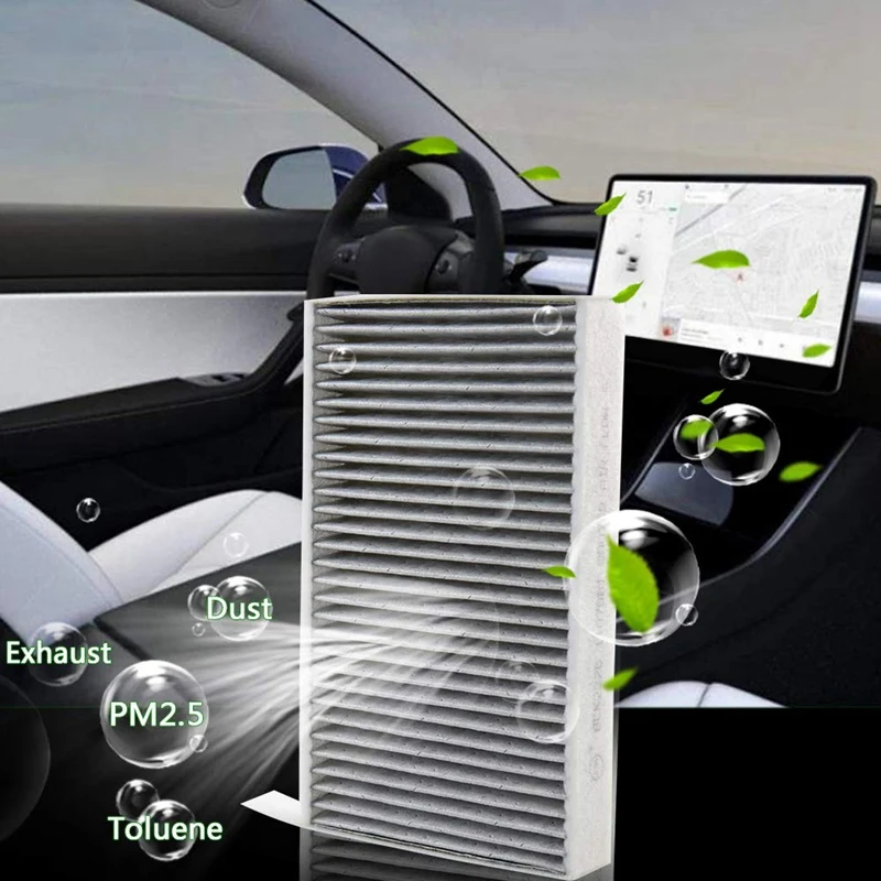 2Pcs Avto Kabina Zračni Filter Zamenjava z ogljem Avto klimatska Naprava Filter za Tesla Model 3 2017 2018 2019
