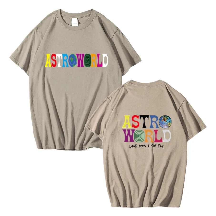 2020 Nov Modni Hip Hop Majica s kratkimi rokavi Moški Ženske Travis Scotts ASTROWORLD Harajuku T-Shirts ki se ŽELIJO STE BILI TUKAJ Pismo Vrhovi