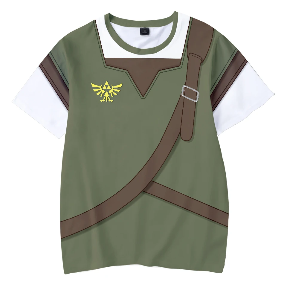 Tiskani Otroci T Shirt Športna Pomlad/poletje Kratek Rokav The Legend of Zelda Tshirt Modni za Otroke, 3D-O Neck Majica s kratkimi rokavi Tees