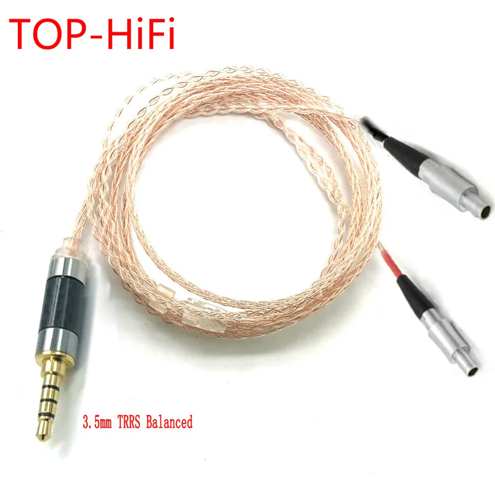 TOP-Hi-fi 3,5 mm TRRS Uravnoteženo 8 core 7N OCC Eno crystal baker Slušalke Nadgradnjo Kabel za HD800 HD800S HD820 Slušalke