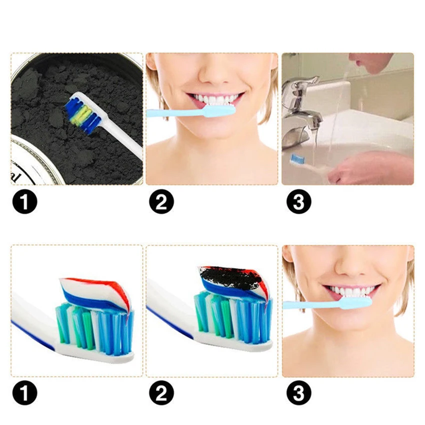 2021 Novo 15g Beljenje Zob Oral Care Oglja v Prahu Aktivira Naravne Zobe Whitener Čisto Zobno Higieno Zob Vključena