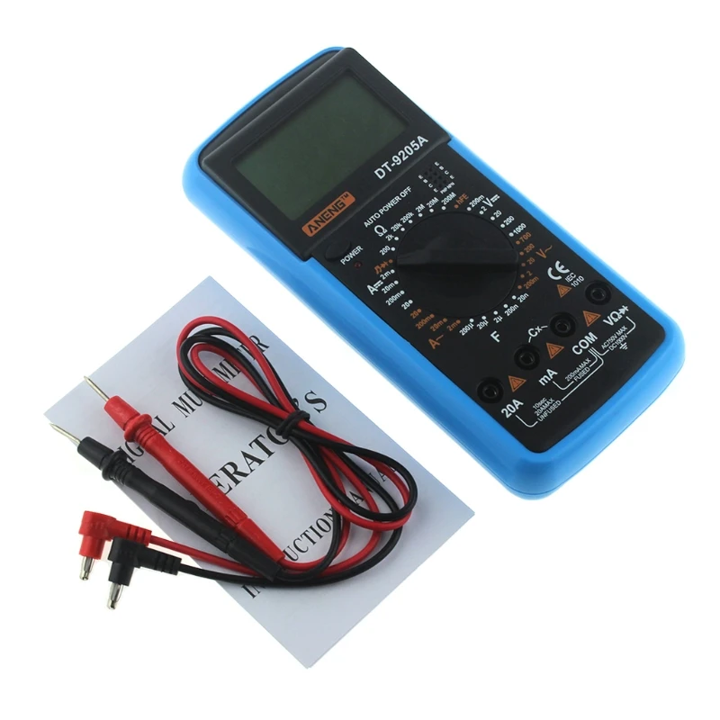 OOTDTY DT-9205A LCD Digitalni Multimeter Električni Ročni Tester Meter AC DC Za Delo S Ničesar Električne